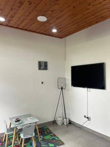 TV a/nebo společenská místnost v ubytování Ferienwohnung in Lochau