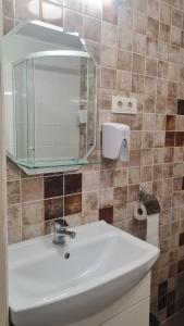 Koupelna v ubytování Hotel Tukums