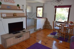 TV a/nebo společenská místnost v ubytování Apartmani NINA Zlatar