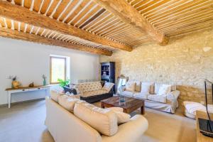 Χώρος καθιστικού στο 4 stars farmhouse, heated pool, view, 10 people