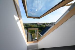 a window in a house with a view at Widokowy 2 in Sandomierz