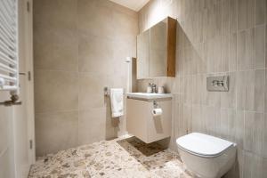 a bathroom with a toilet and a sink at Belgrade Waterfront SCALA in Belgrade +6 photos