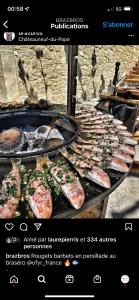 a grill with a bunch of food on it at Domaine entier au havre de paix 4 chambres in Vauvenargues +18 photos