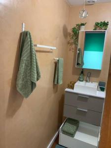 Ένα μπάνιο στο Sonho de estádia, studio lindo!