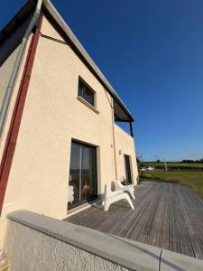 Μπαλκόνι ή βεράντα στο Gites de Landuzire, 8 couchages