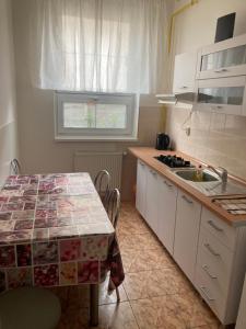 Kuchyň nebo kuchyňský kout v ubytování Apartmanový byt v priemyselnej zóne