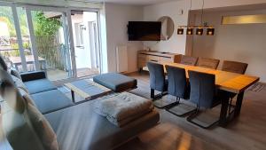 Posezení v ubytování Ferienwohnung Stegmühle II