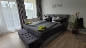 Postel nebo postele na pokoji v ubytování Appartement in Sankt Englmar mit KlimaWärmetauscher + 25 fotografií