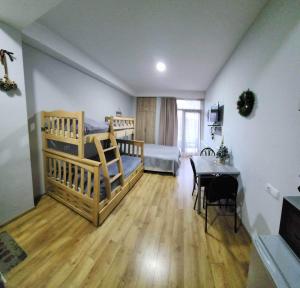 Postel nebo postele na pokoji v ubytování saxli creze