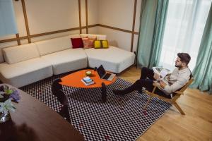 Istumisnurk majutusasutuses Aparthotel Craiova