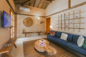 Χώρος καθιστικού στο Pousada Trijunção