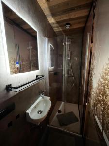 Koupelna v ubytování Chalet Gletscherblick Stubai