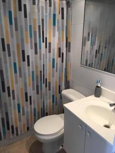 Koupelna v ubytování Departamento con vista al mar! Horcón Maitencillo