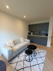 Η κουζίνα ή μικρή κουζίνα στο Modern appartement vlak bij strand +7 φωτογραφίες