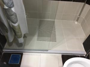 a shower in a bathroom with a toilet at Apartment Sena in Sarajevo +54 photos