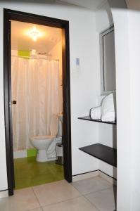 阿基塔尼亚Hotel Guaquira Real的带卫生间和淋浴的浴室