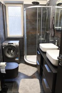 Koupelna v ubytování Vila Tanvald s wellness a wallboxem + 36 fotografií