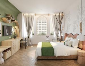 Postel nebo postele na pokoji v ubytování Me Saigon Boutique Hotel
