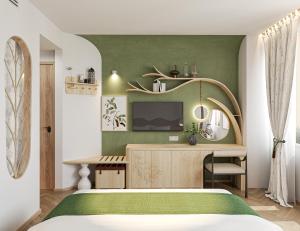 Postel nebo postele na pokoji v ubytování Me Saigon Boutique Hotel