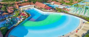 an overhead view of the water park at a theme park at Ahnaf Homestay Desaru in Bandar Penawar