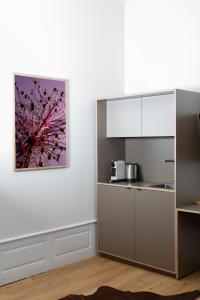 Kuchyň nebo kuchyňský kout v ubytování Hotel Kredell