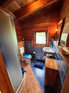 Kuchyň nebo kuchyňský kout v ubytování Blockhaus Zahren + 22 fotografií