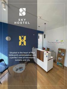 Certifikát, hodnocení, plakát nebo jiný dokument vystavený v ubytování Sky Hostel