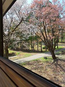 Zahrada ubytování Yuki Lodge Myoko