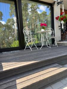 Balkón nebo terasa v ubytování Kulautuva Park Apartments