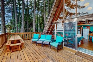 Balkón nebo terasa v ubytování A-Frame Adventure