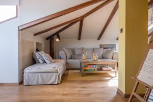 A seating area at Loft 38 Ioannina