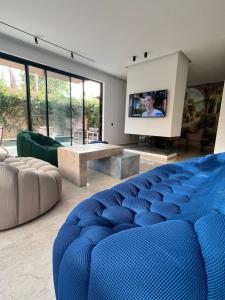 TV a/nebo společenská místnost v ubytování Villa familiale La Dolce Vita