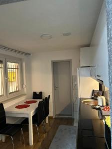 Kuchyň nebo kuchyňský kout v ubytování Apartman Hana