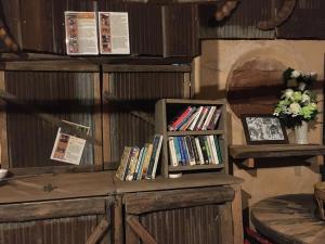 Knihovna v hostelu