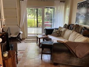 Posezení v ubytování Boddenhus Fuhlendorf