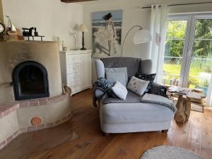 Χώρος καθιστικού στο Boddenkate Fuhlendorf