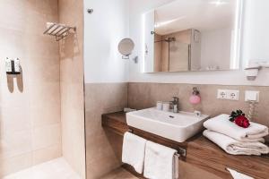 Koupelna v ubytování Fontane Hotel