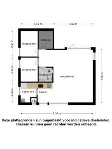 Půdorys ubytování Steef's vakantiehuis zuid limburg