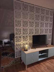 TV a/nebo společenská místnost v ubytování Kleines Domizil am Südhang