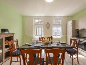 Kuchyň nebo kuchyňský kout v ubytování Ferienwohnung Fachwerktraum, Wernigerode