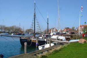 a group of boats docked in a harbor at Ferienresort Wenkendorf in Fehmarn-Wenkendorf in Lemkendorf