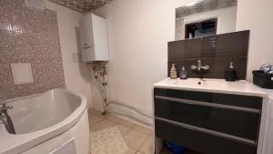 Koupelna v ubytování Apartmánový dom Most pri Bratislave