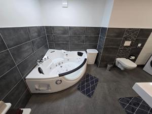 Koupelna v ubytování Havel Suites