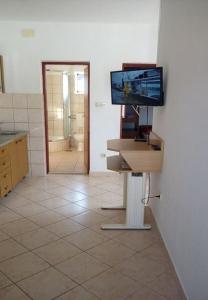 TV a/nebo společenská místnost v ubytování Apartment Slaven