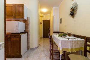 Kuchyň nebo kuchyňský kout v ubytování Apartments Mir