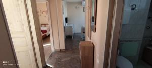 W pokoju znajduje się łazienka z prysznicem i toaletą. w obiekcie Apartment Nadica w Fažanie
