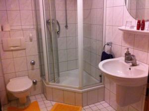 Koupelna v ubytování Hotel Eigelstein