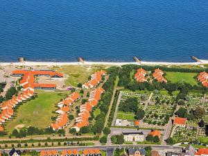 an aerial view of a resort near the ocean at 6 person holiday home on a holiday park in Sæby in Sæby