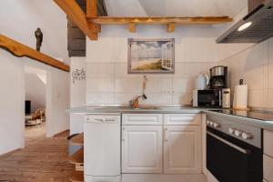 Kuchyň nebo kuchyňský kout v ubytování Ferienwohnung im Rosenberg
