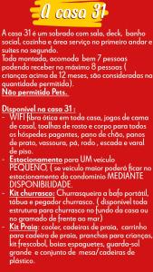 un paragrafo di testo su uno sfondo rosso di Pé na Areia Praia Pitinga Casa31- Arraial d'Ajuda a Arraial d'Ajuda